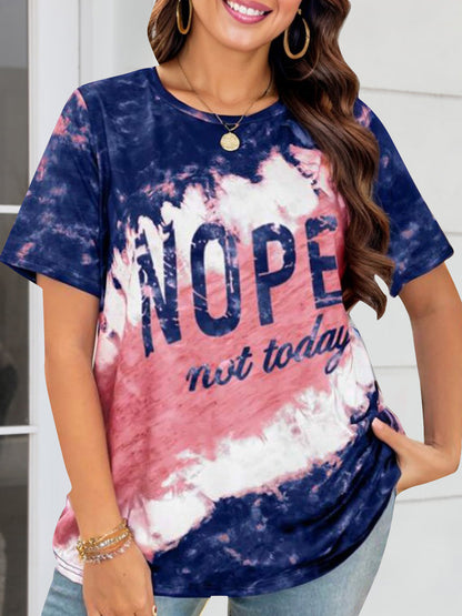 NOPE NOT TODAY Round Neck Short Sleeve T-Shirt-Jewearrings