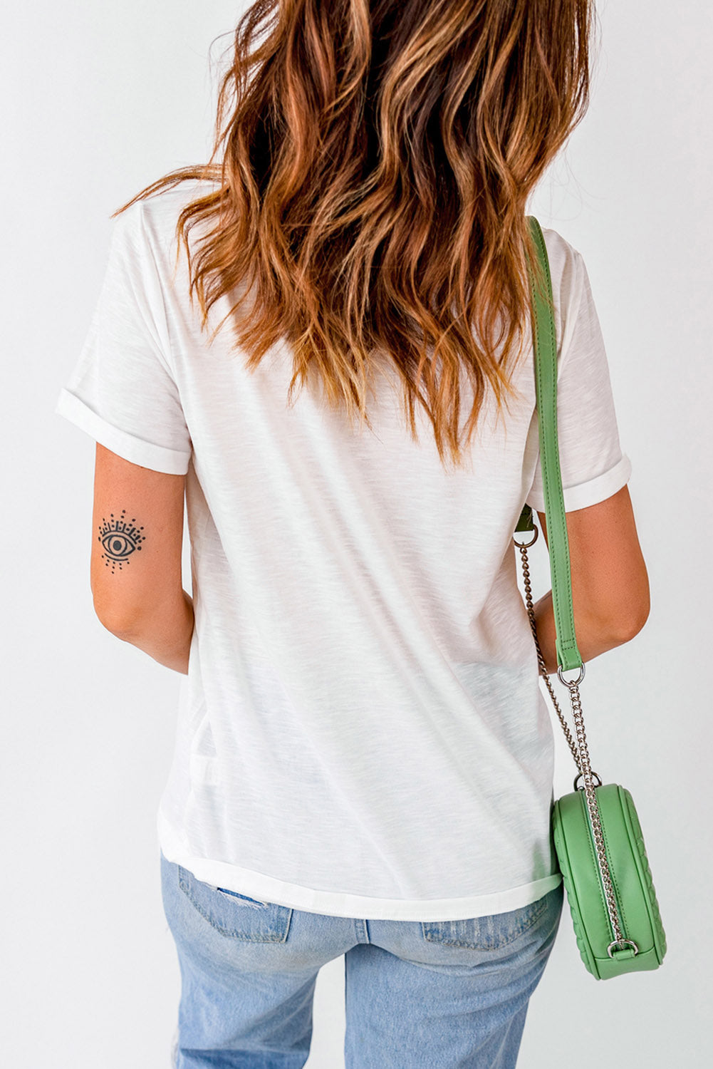 Cup Star Graphic Round Neck Tee-Jewearrings