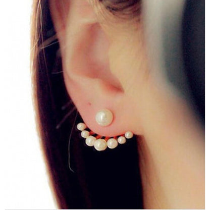 Korean Fashion Pearl Stud Earrings-Jewearrings