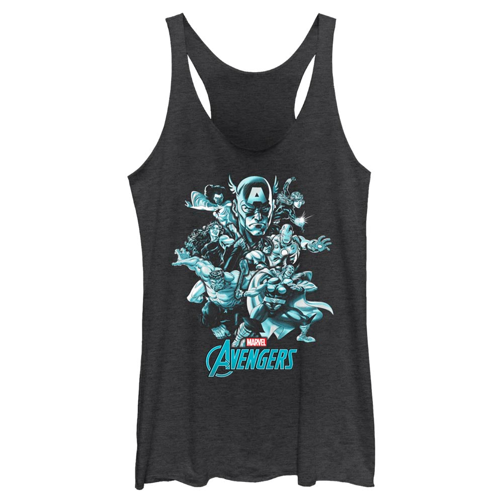 Junior's Marvel Avengers Classic Avengers Groupshot Tank Top