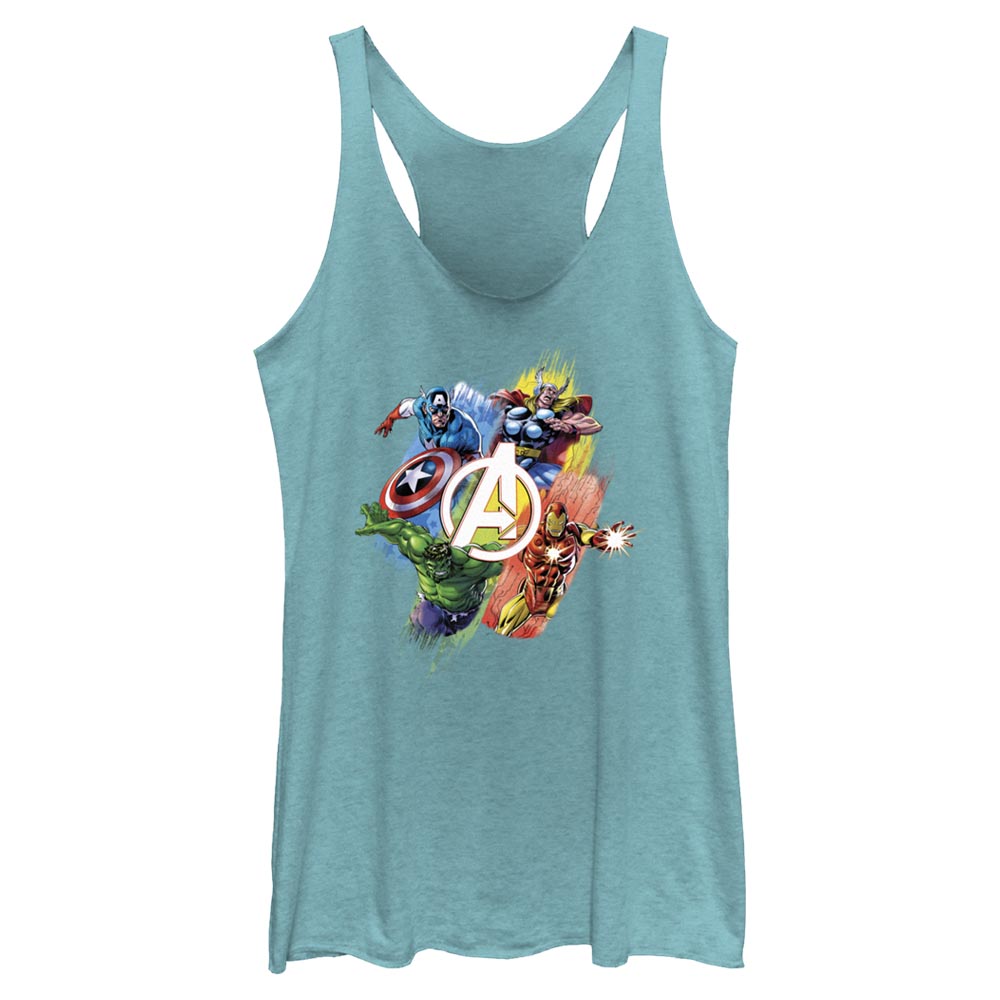 Junior's Marvel Avengers Classic Avengers Group Shot Tank Top