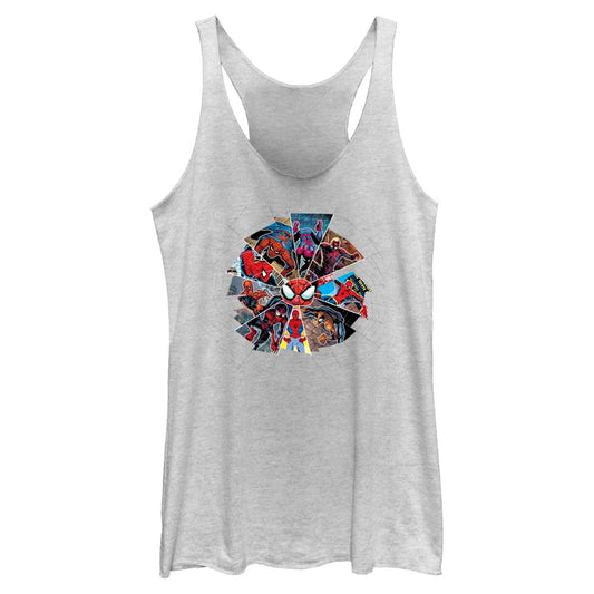 Junior's Marvel Spider-Man Beyond Amazing SPIDEY STAGES WEB Tank Top