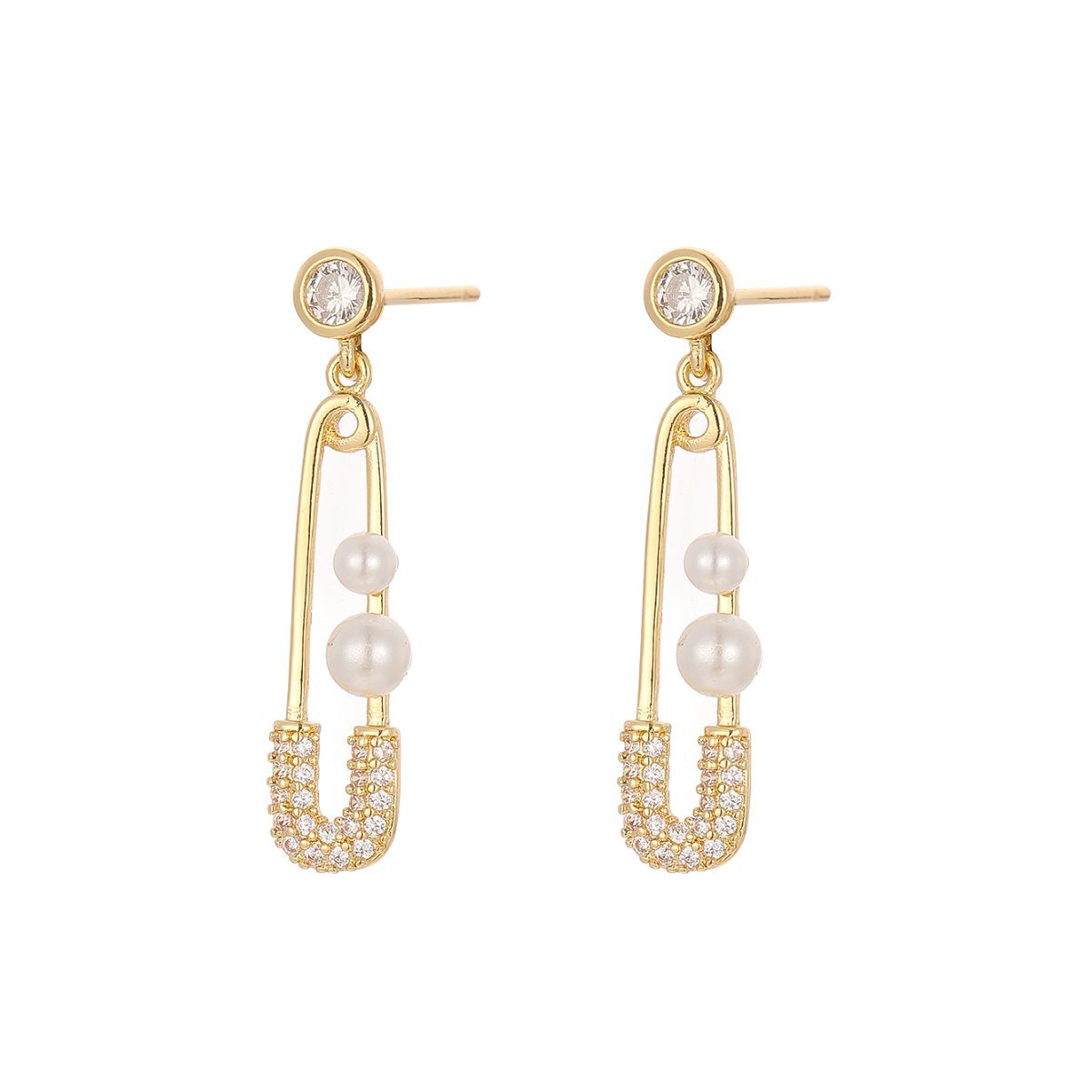 Special-interest Design Cold Long Micro Zircon-encrusted Stud Earrings-Jewearrings