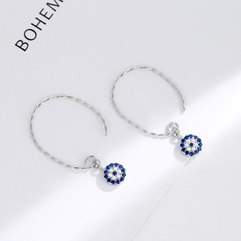 Sterling Silver Needle Earrings Female Temperament South Korea-Jewearrings