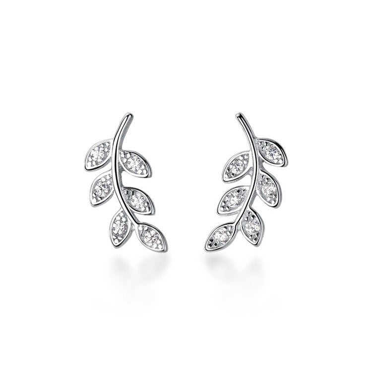 S925 Silver Mori Style Sweet And Simple Branch Bud Earrings-Jewearrings