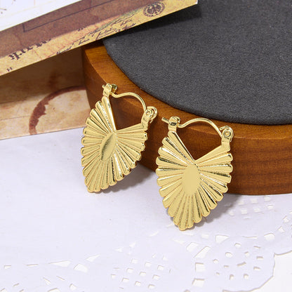 Women's Fashion Copper-plated Gold Geometric Earrings-Jewearrings