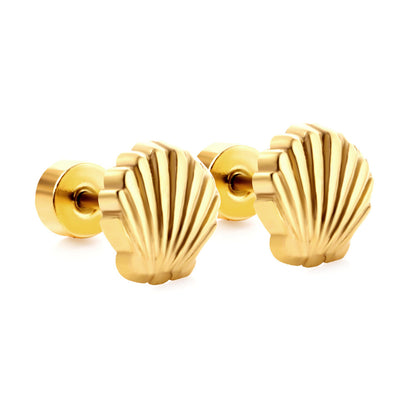 European And American New Ins Shell Stud Earrings Simple Fashion Commuter All-matching-Jewearrings