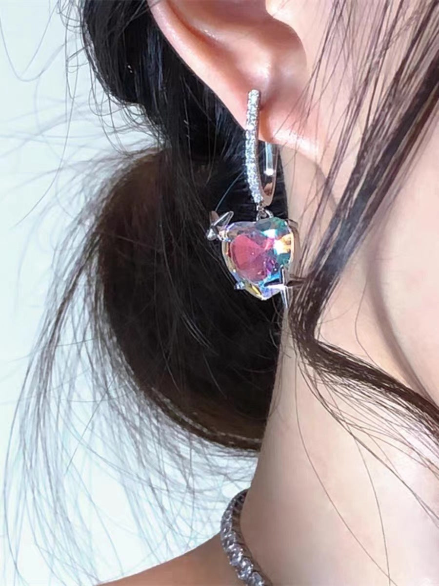 Cross Love Heart Earrings Fashion-Jewearrings