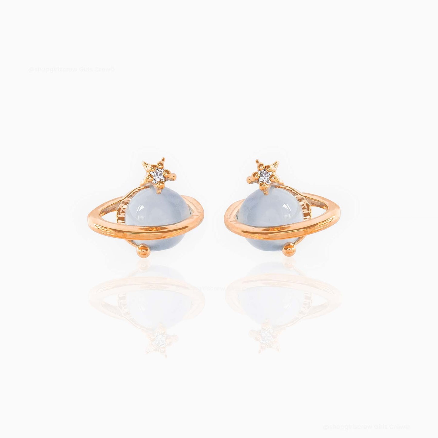 Opal Earrings Design Sense Saturn Female-Jewearrings