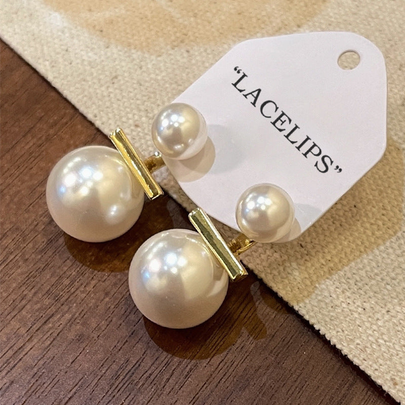 Silver Needle Light Luxury Minority Pearl Earrings For Women-Jewearrings