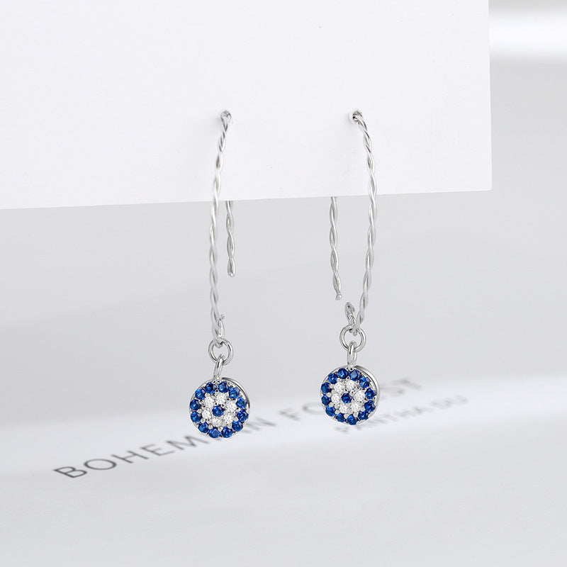 Sterling Silver Needle Earrings Female Temperament South Korea-Jewearrings