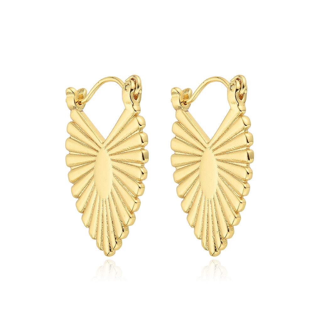 Women's Fashion Copper-plated Gold Geometric Earrings-Jewearrings