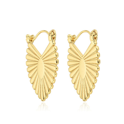 Women's Fashion Copper-plated Gold Geometric Earrings-Jewearrings