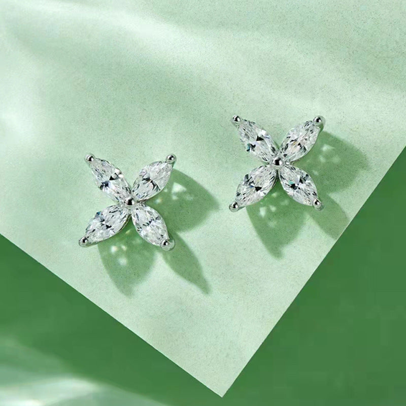 925 Silver Plated Personalized Design Graceful And Petite Earrings-Jewearrings