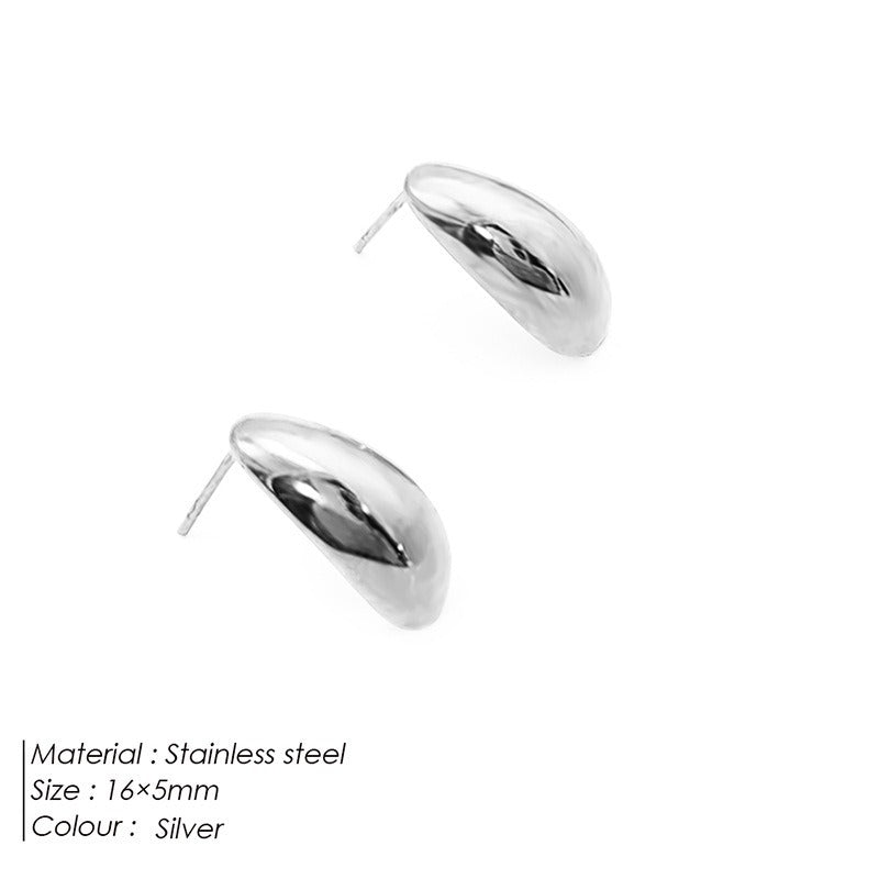 18K Vacuum Plating Titanium Steel Stainless Steel Female Stud Earrings-Jewearrings