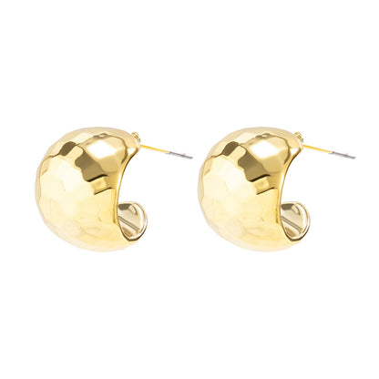 Fashion Simple Glossy Water Drop Comma Stud Earrings-Jewearrings