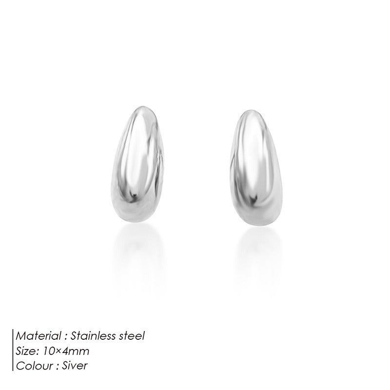 18K Vacuum Plating Titanium Steel Stainless Steel Female Stud Earrings-Jewearrings