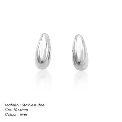 18K Vacuum Plating Titanium Steel Stainless Steel Female Stud Earrings-Jewearrings