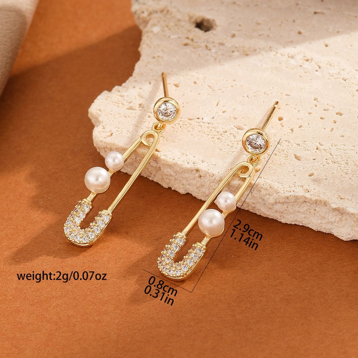 Special-interest Design Cold Long Micro Zircon-encrusted Stud Earrings-Jewearrings