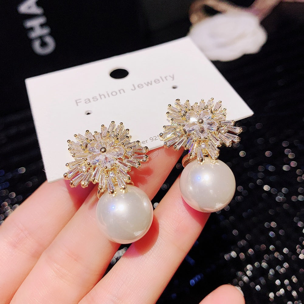 Flower Temperament Stud Earrings For Women-Jewearrings