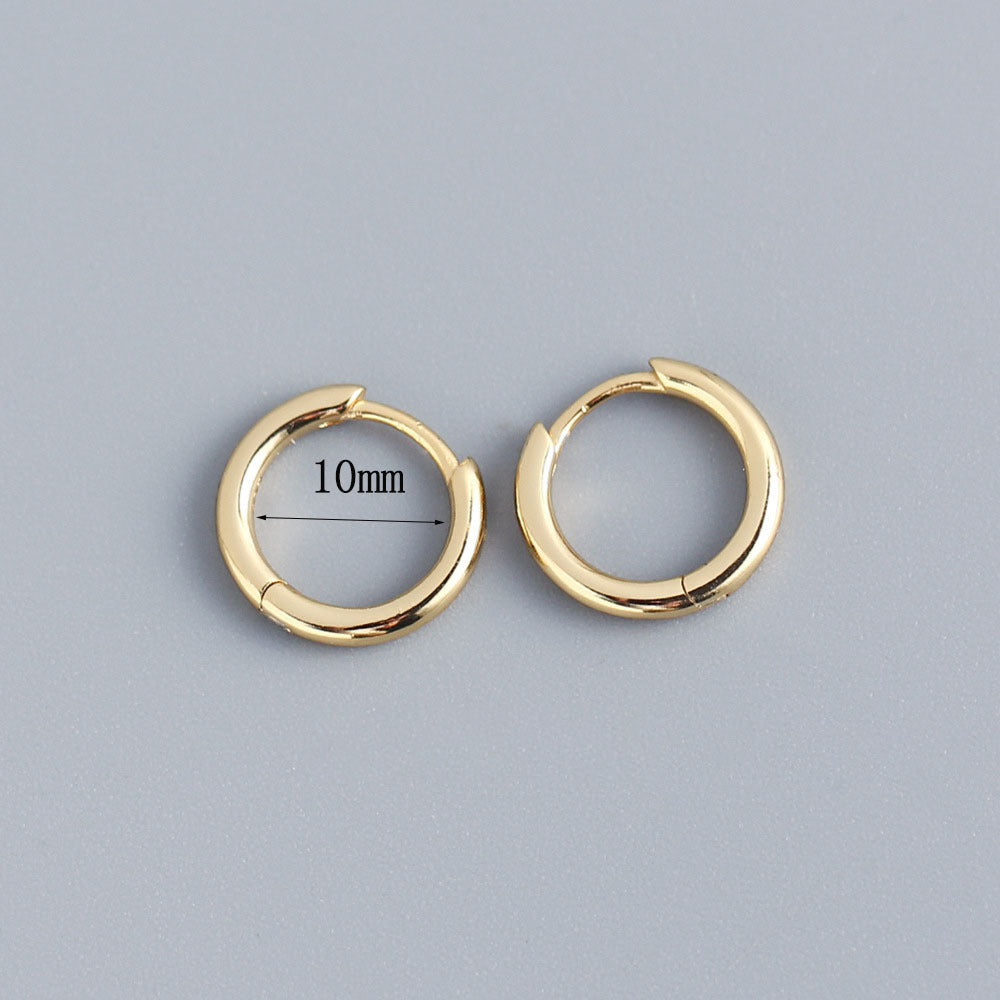 Women's Korean-style Diamond-embedded Gold-plated Ins Internet-famous Versatile Earrings-Jewearrings