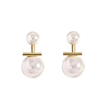 Silver Needle Light Luxury Minority Pearl Earrings For Women-Jewearrings