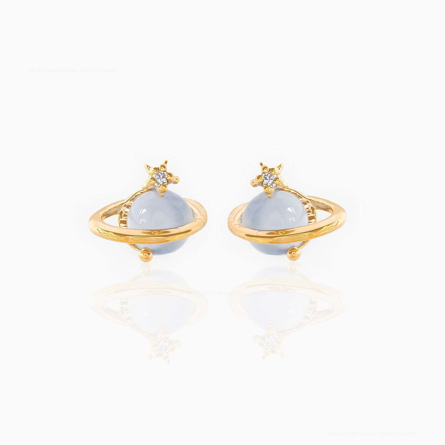 Opal Earrings Design Sense Saturn Female-Jewearrings