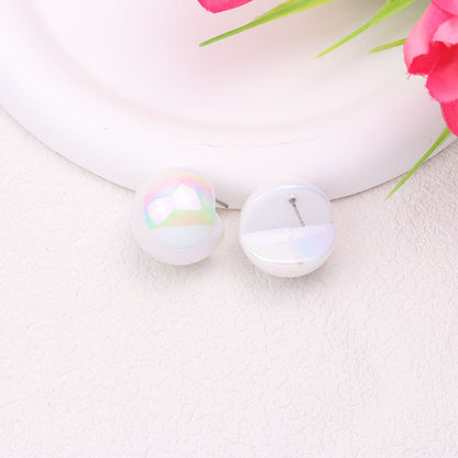 Summer Fashion Magic Color Bean-shaped Stud Earrings-Jewearrings