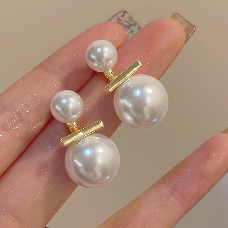 Silver Needle Light Luxury Minority Pearl Earrings For Women-Jewearrings