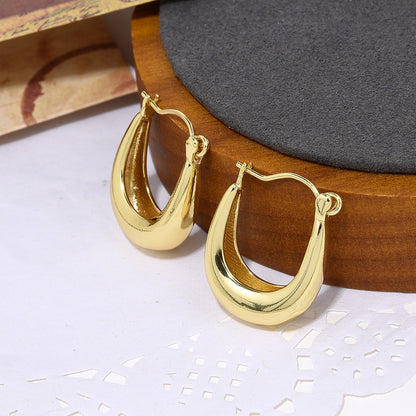 Women's Fashion Copper-plated Gold Geometric Earrings-Jewearrings