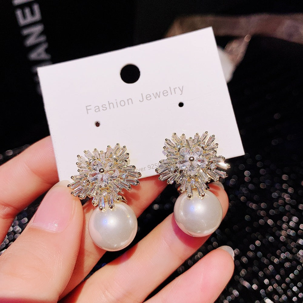 Flower Temperament Stud Earrings For Women-Jewearrings