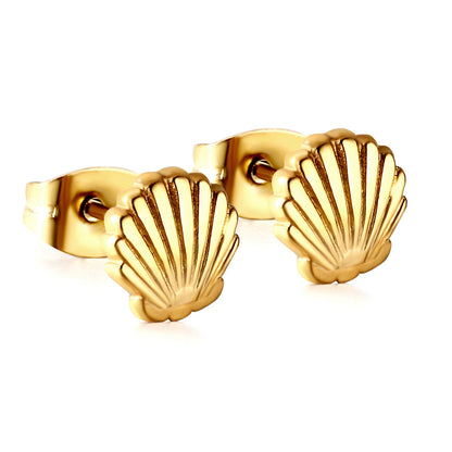 European And American New Ins Shell Stud Earrings Simple Fashion Commuter All-matching-Jewearrings