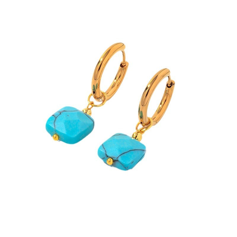 INS Style Fashion Square Earrings Gold Plated Ear Clip-Jewearrings