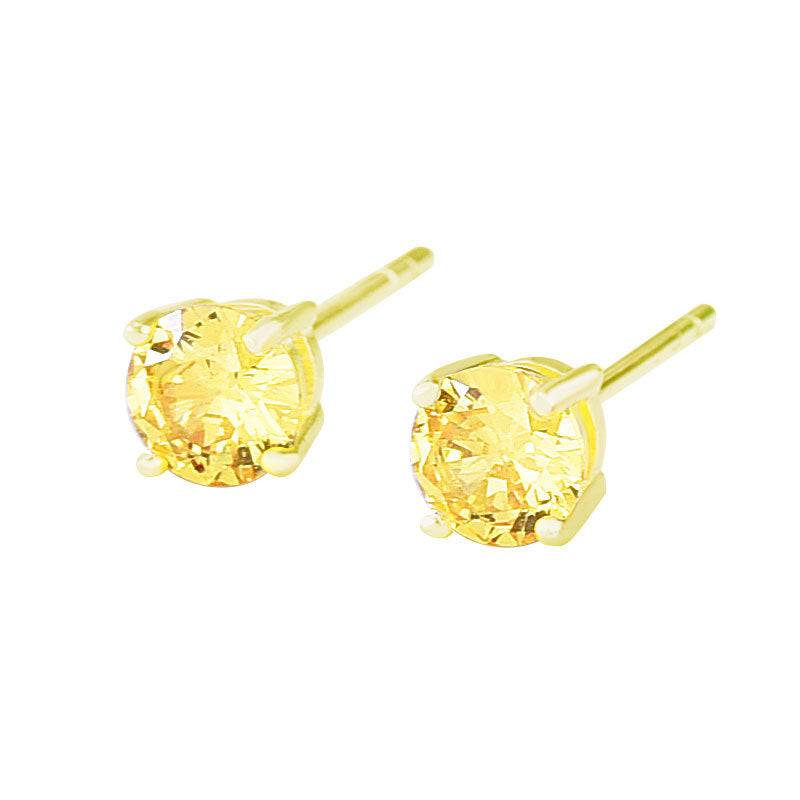 925 Sterling Silver High-grade Niche Zircon Stud Earrings-Jewearrings