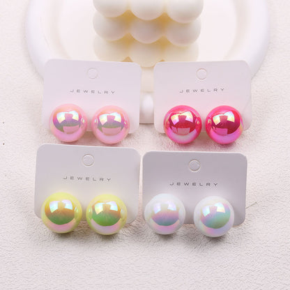 Summer Fashion Magic Color Bean-shaped Stud Earrings-Jewearrings