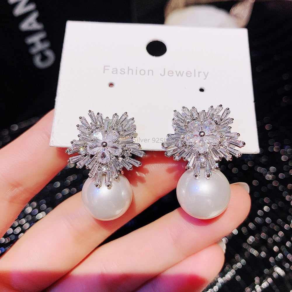 Flower Temperament Stud Earrings For Women-Jewearrings