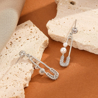 Special-interest Design Cold Long Micro Zircon-encrusted Stud Earrings-Jewearrings