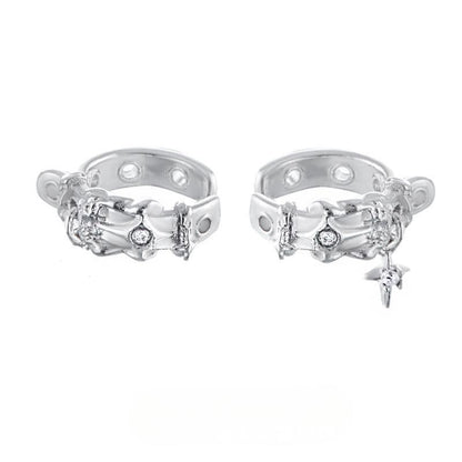 Cross Earrings Asymmetric Non-pierced Ear Bone Clip-Jewearrings