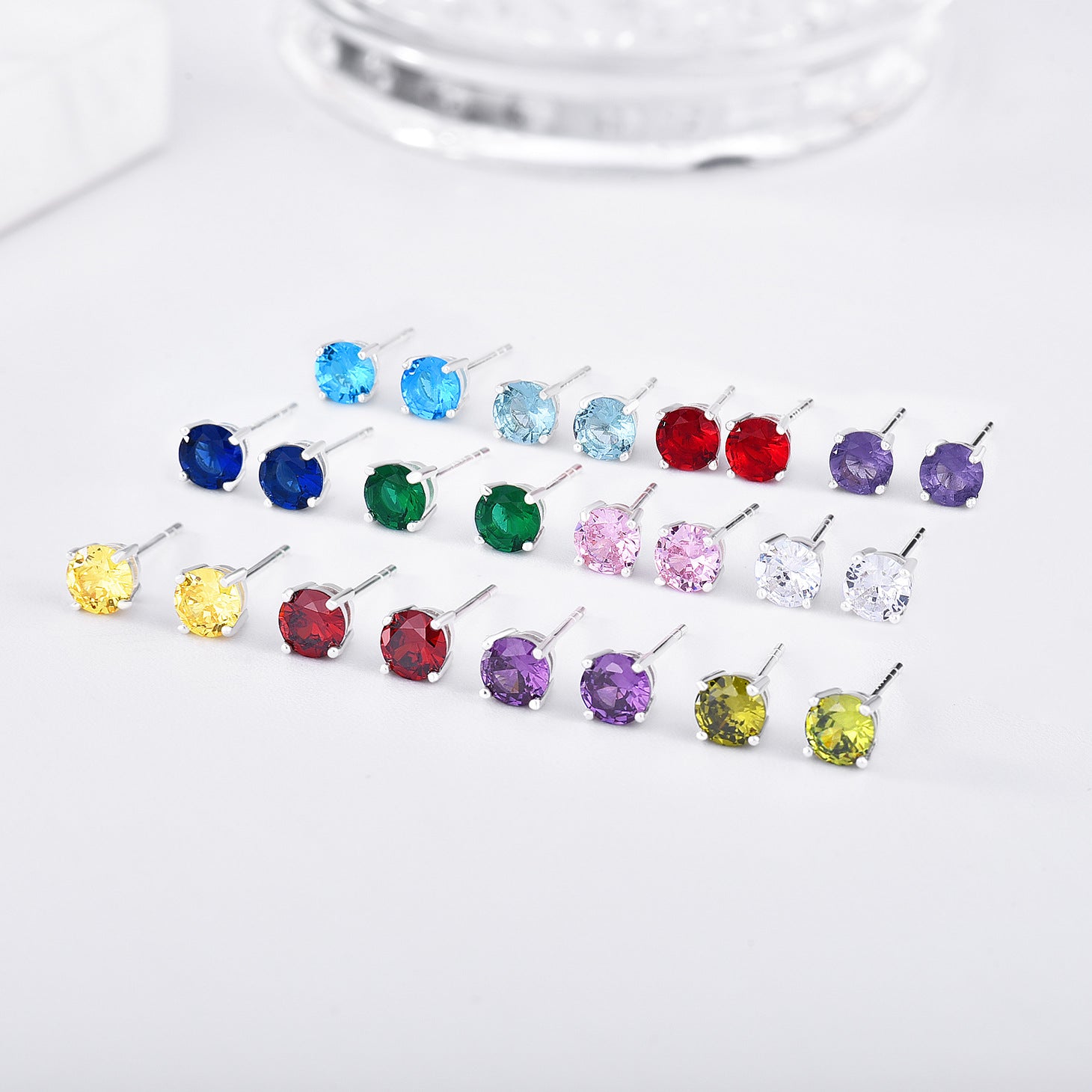 925 Sterling Silver High-grade Niche Zircon Stud Earrings-Jewearrings