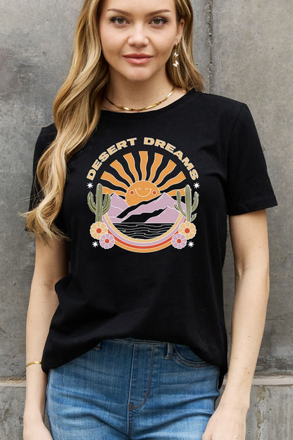 Simply Love Full Size DESERT DREAMS Graphic Cotton Tee-Jewearrings