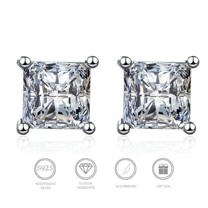 925 Sterling Silver Earrings Special-interest Design Commuting Moissanite-Jewearrings