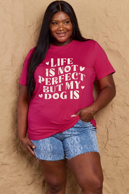 Simply Love Full Size Dog Slogan Graphic Cotton T-Shirt-Jewearrings