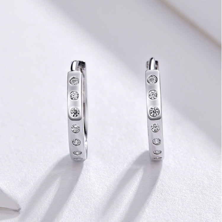 Women's Zircon Stud Earrings S925 Silver Simple Fashion-Jewearrings