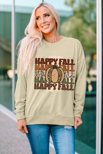 HAPPY FALL Pumpkin Dropped Shoulder Sweatshirt-Jewearrings