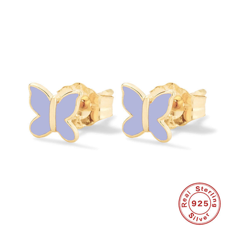 Fashion INS Style Bow Enamel Mini Color Earrings-Jewearrings