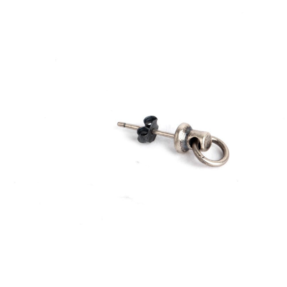 Sterling Silver Stud Earrings Pull Knocker-Jewearrings