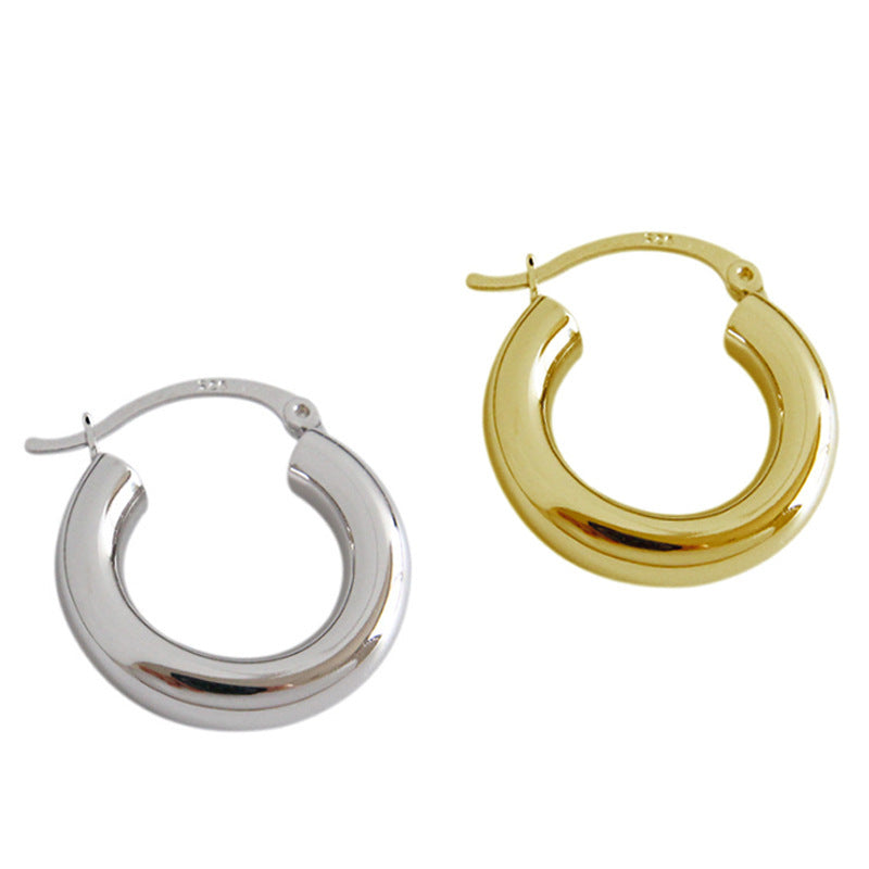 Sterling Silver Oversized Bold Earrings Design Sense-Jewearrings