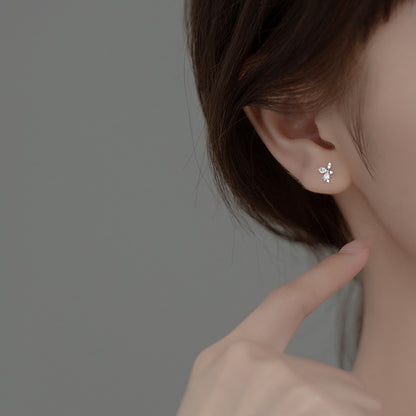 Ladies Fashion Personality S925 Silver Temperament Stud Earrings-Jewearrings