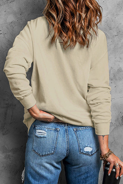 Round Neck Dropped Shoulder RODEO Graphic Sweatshirt-Jewearrings