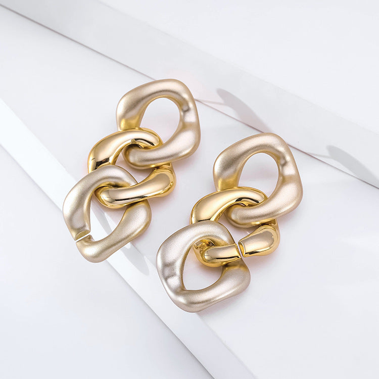 Women's Exaggerated Personality Gold Earrings-Jewearrings